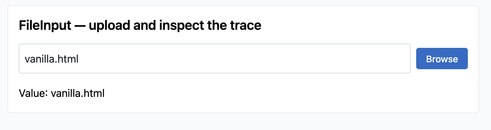 FileInput after wrapping -- state diff with file metadata